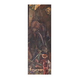 Melvin Culaba (b. 1971): Melvin Culaba (b. 1971)A Litre of Ordinary Bloodsigned and dated 2005 (upper right)oil on canvas36” x 12” (91 cm x 30 cm)