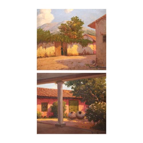 Benito Ramos Catalan (1888 - 1961): Benito Ramos Catalan (1888 - 1961)a) Village Streetb) Haciendasigned (lower right) eachoil on canvas15” x 17” (38 cm x 43 cm) eachPROVENANCEClar’s Estate Auction Gallery, Oakland, C