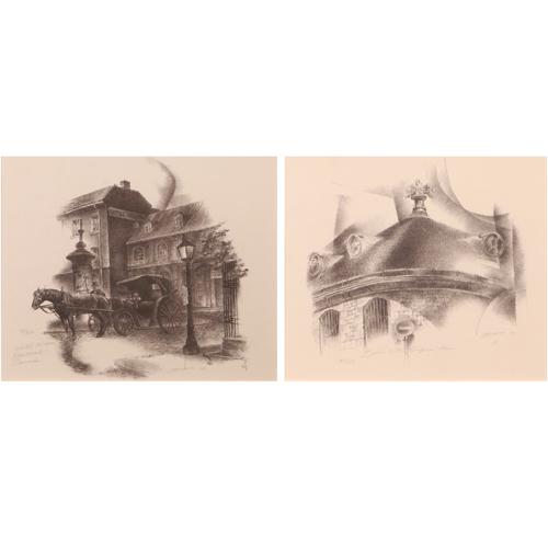 Cesar Legaspi (1917 - 1994): Cesar Legaspi (1917 - 1994)a) Hotel Nelson, Montreal, Canada1979etching, 75/25011 1/2” x 11” (29 cm x 28 cm)b) Eglise St. Sulpice, Paris1979etching, 75/25011 1/2” x 11” (29 cm