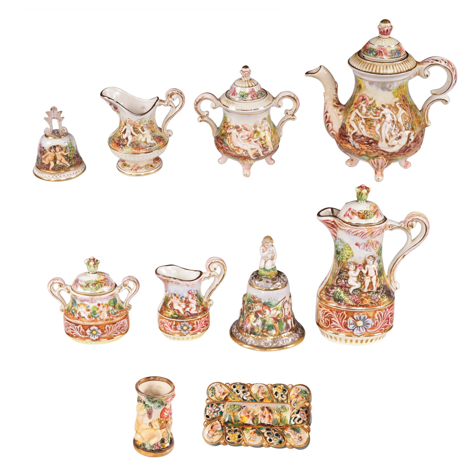 An Assembled Capodimonte Group and Ardalt Capotraforo Dish (1 of 1)