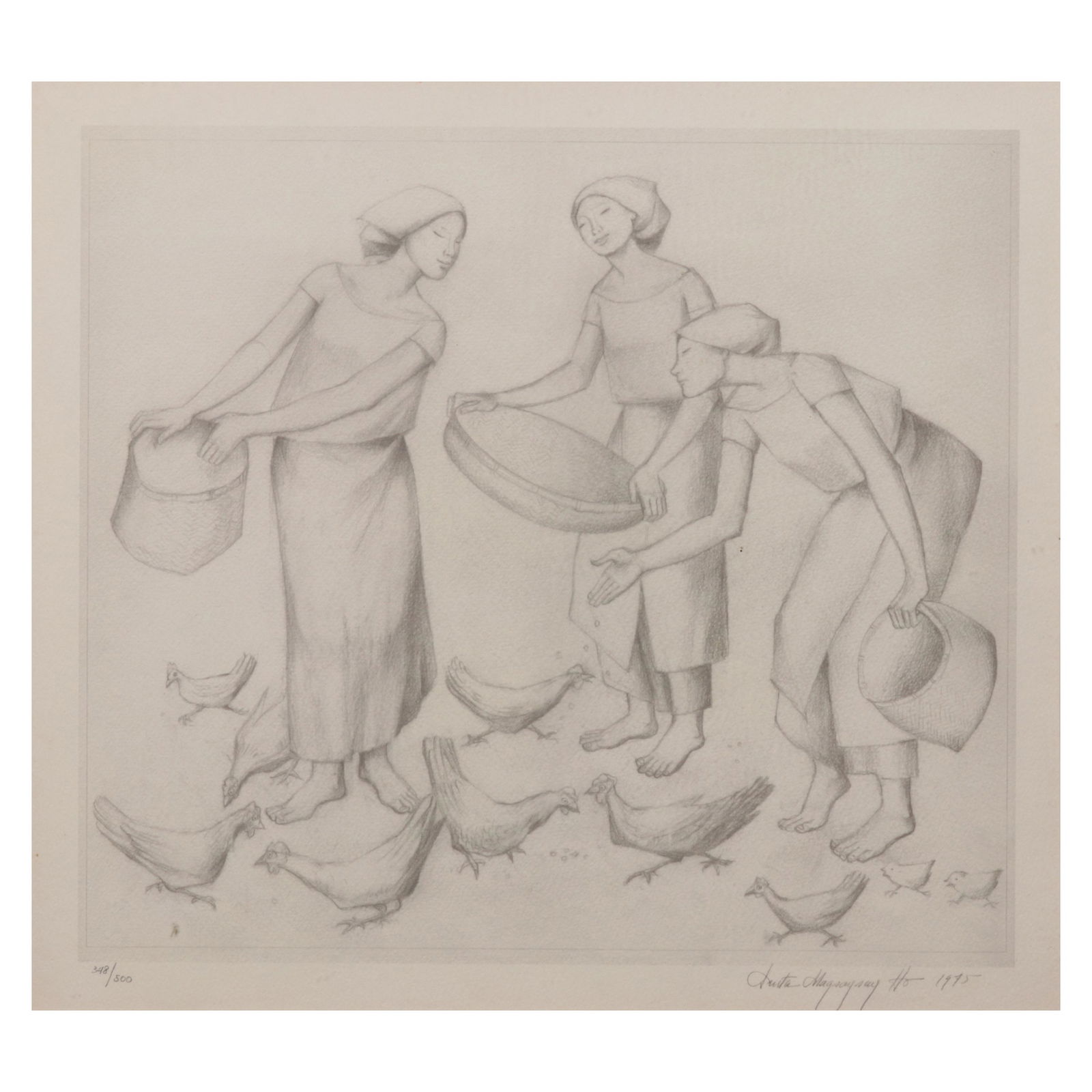 Anita Magsaysay-Ho (1914-2012): Anita Magsaysay-Ho (1914-2012)Untitledhand signed and dated 1975 (lower right)print, 348/50014” x 15 1/2” (36 cm x 39 cm)