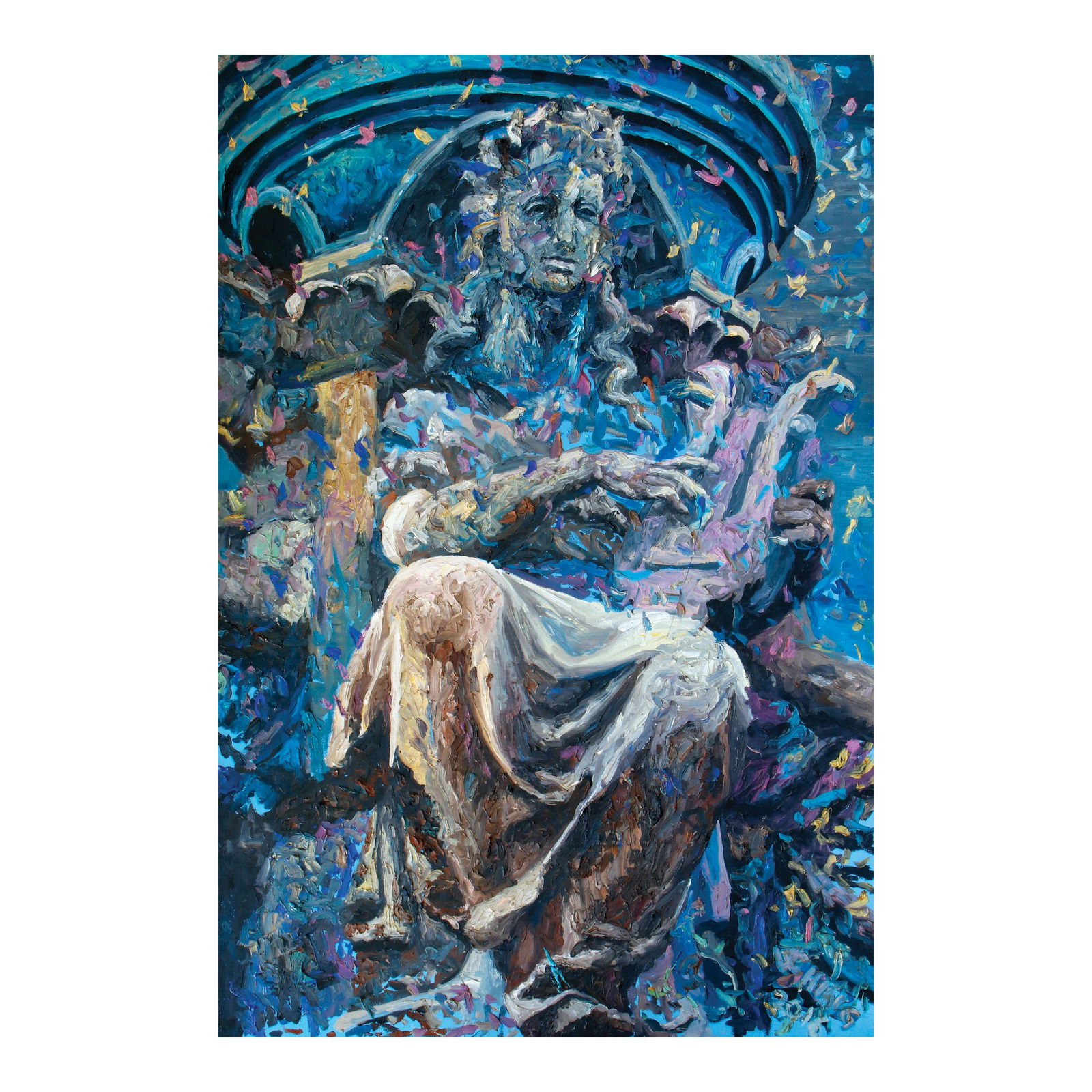 Jonathan Ching (b. 1971): Jonathan Ching (b. 1971)Pale Fountains IIIsigned and dated 2016 (lower right)oil on canvas72” x 48” (183 cm x 122 cm)