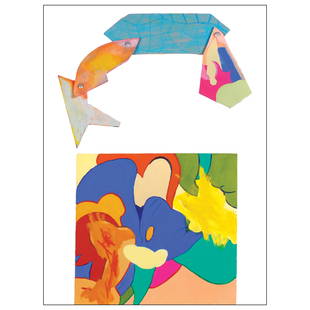 Yasmin Sison (b. 1972): Ode to Singing Off Key 22010mixed media on canvasa) 12 1/4” x 12” (31 cm x 30 cm)b) 6” x 24 1/2” (15 cm x 62 cm)