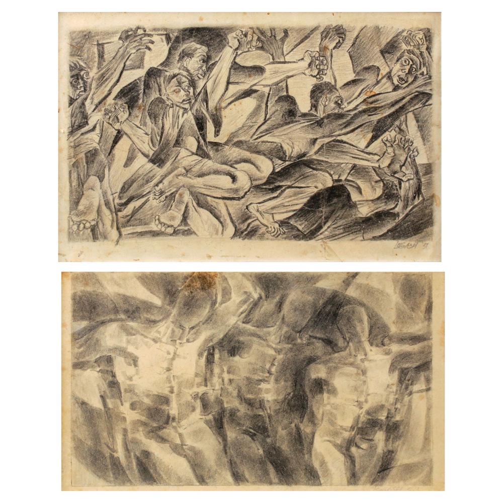 Cesar Legaspi (1917 - 1994): i. Untitledsigned and dated 1957 (lower right)graphite on paper6” x 9” (15 cm x 23 cm)ii. Untitledsigned and dated 1954 (lower right)graphite on paper4 1/2” x 7” (11 cm x 18 cm