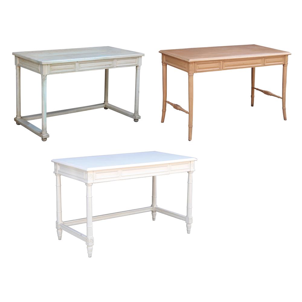 Three G.C. Romero Writing Desks: hardwood and laminated wood29 1/2” x 48” x 24”(75 cm x 122 cm x 61 cm) each