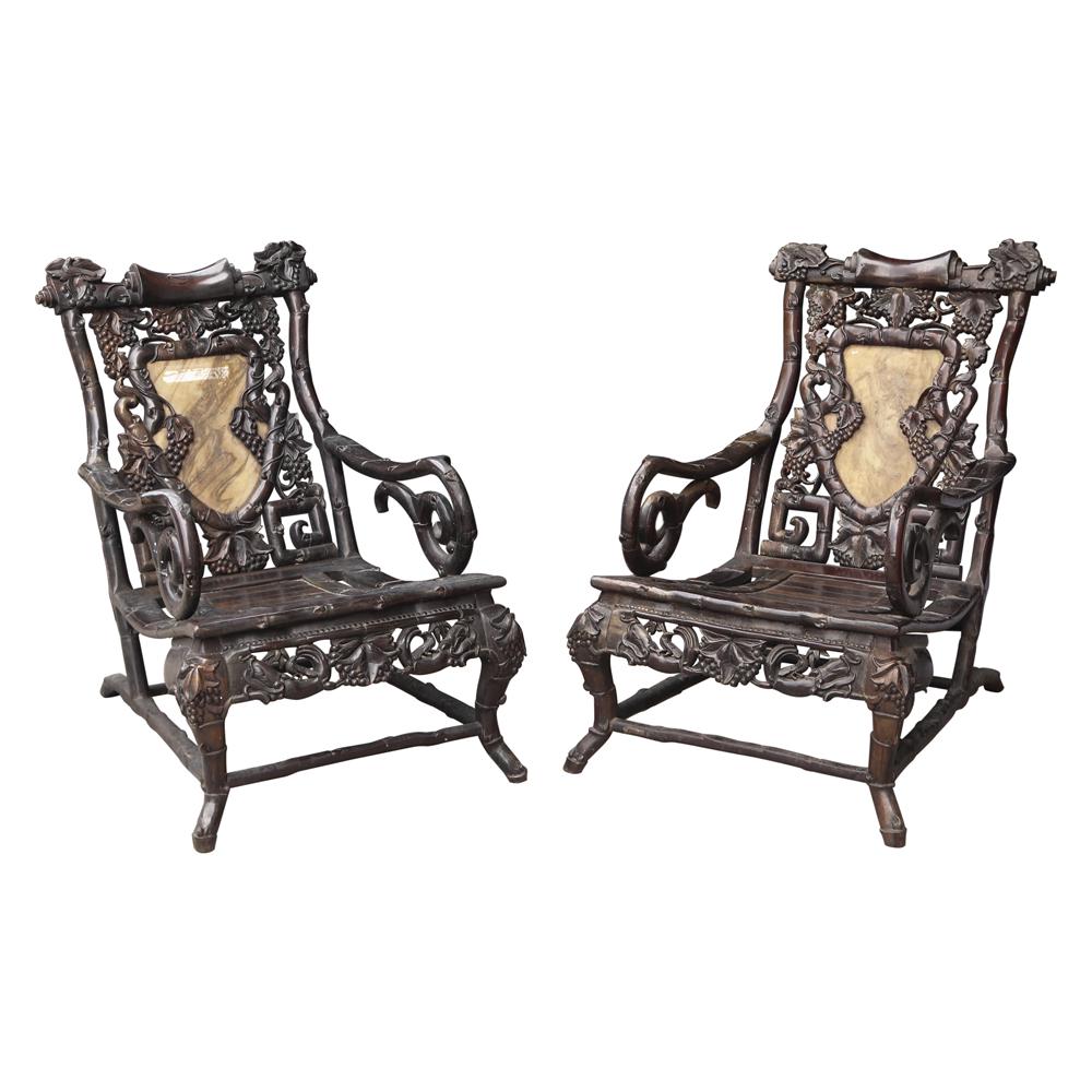 A Pair of Oriental Lounge Chairs (1 of 1)