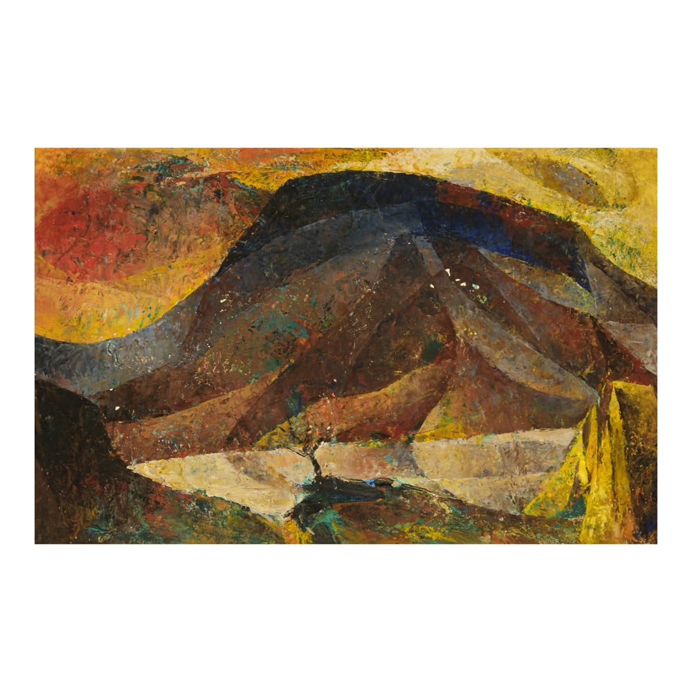 Cesar Legaspi (1917 - 1994): Landscapesigned and dated 1981 (upper right)oil on canvas7” x 11” (18 cm x 28 cm)PROVENANCEArchivo 1984