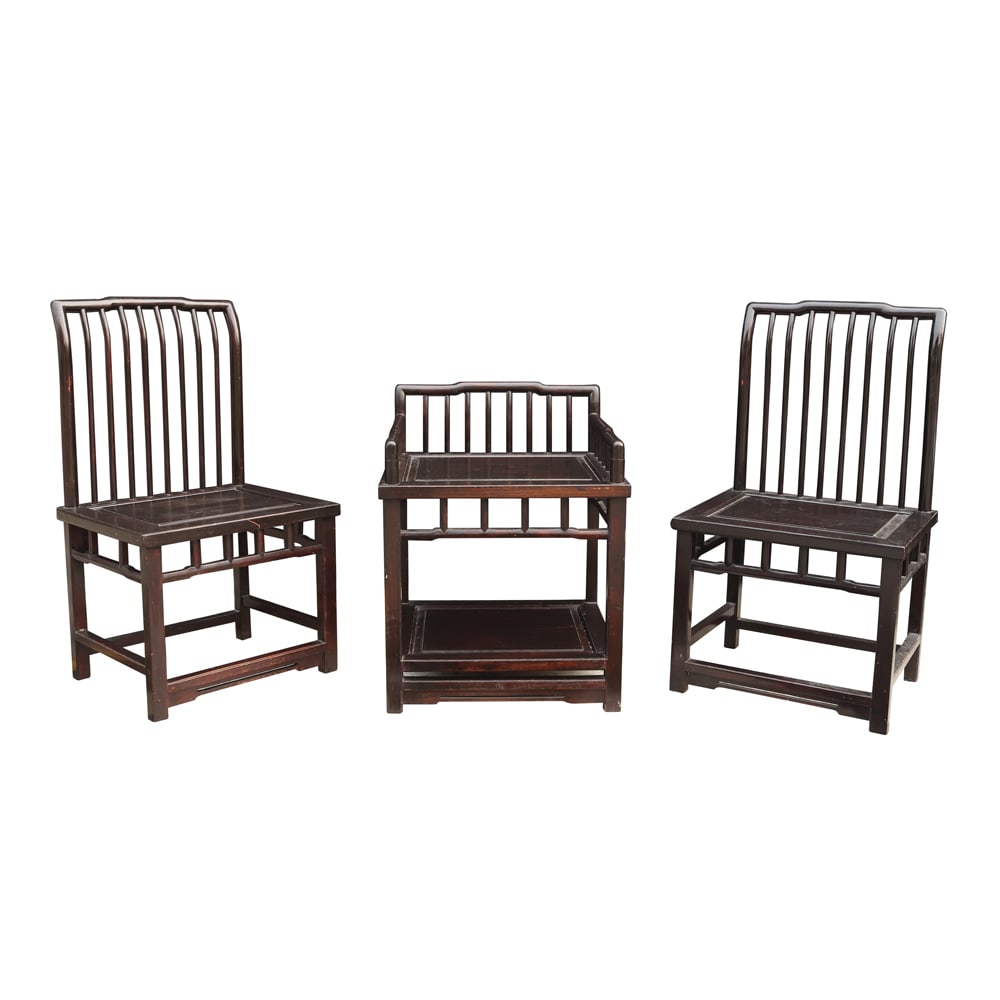 An Oriental Group Comprising a Table  and a Pair of Chairs (1 of 1)