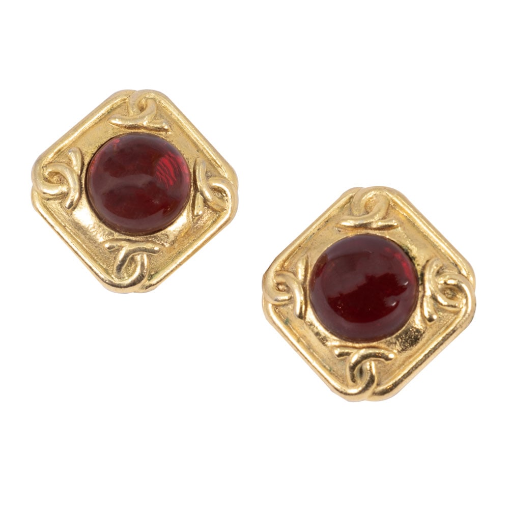 Authentic Vintage Chanel Logo  Earclips (1 of 1)