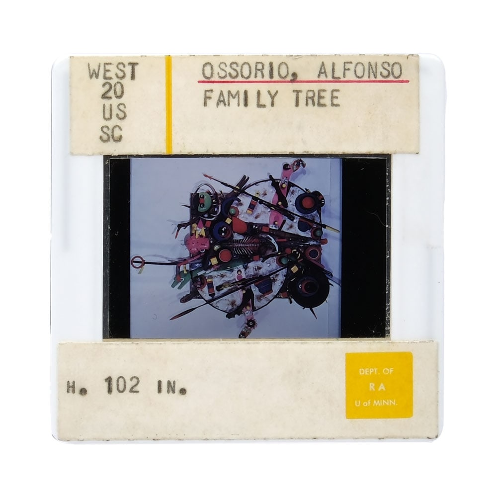 Alfonso Ossorio (1916 - 1990): Family Treeglass slide2" x 2" (5 cm x 5 cm)