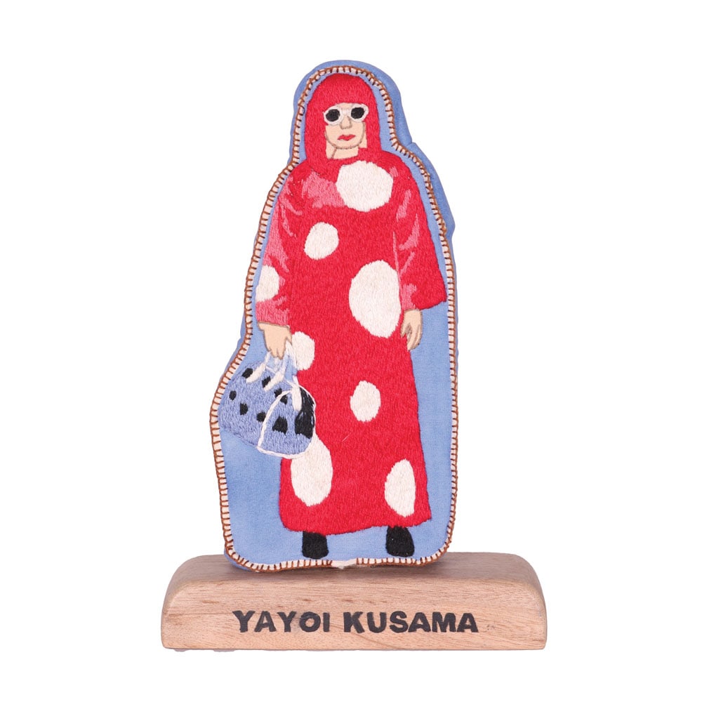 Yayoi Kusama Doll by Geraldine Javier Studio: textile 8" x 5" x 1 3/4" (20 cm x 13 cm x 4 cm)