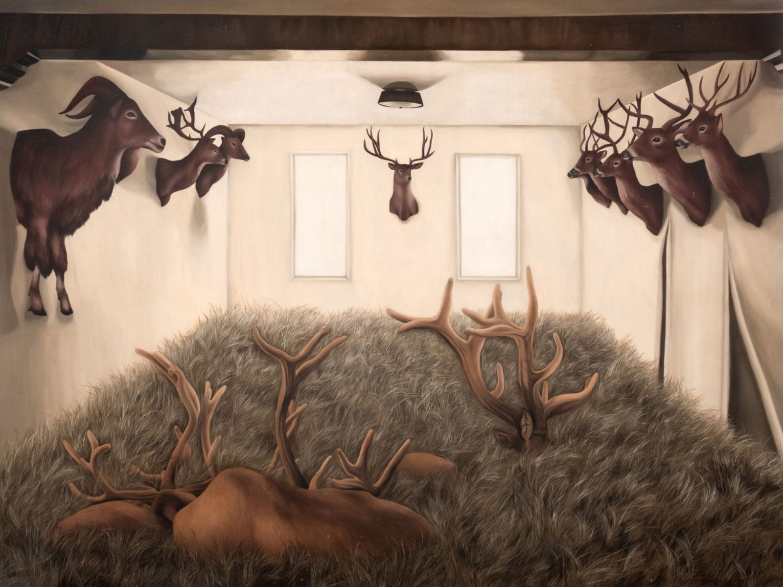 Geraldine Javier (b. 1970) - Odd Sights, Strange Sounds: Odd Sights, Strange Sounds dated 2008 oil on canvas 72" x 96" (183 cm x 244 cm) PROVENANCE: Primo Marella Gallery, Milan Acquired directly from the artist EXHIBITED: Primo Marella Gallery, South East