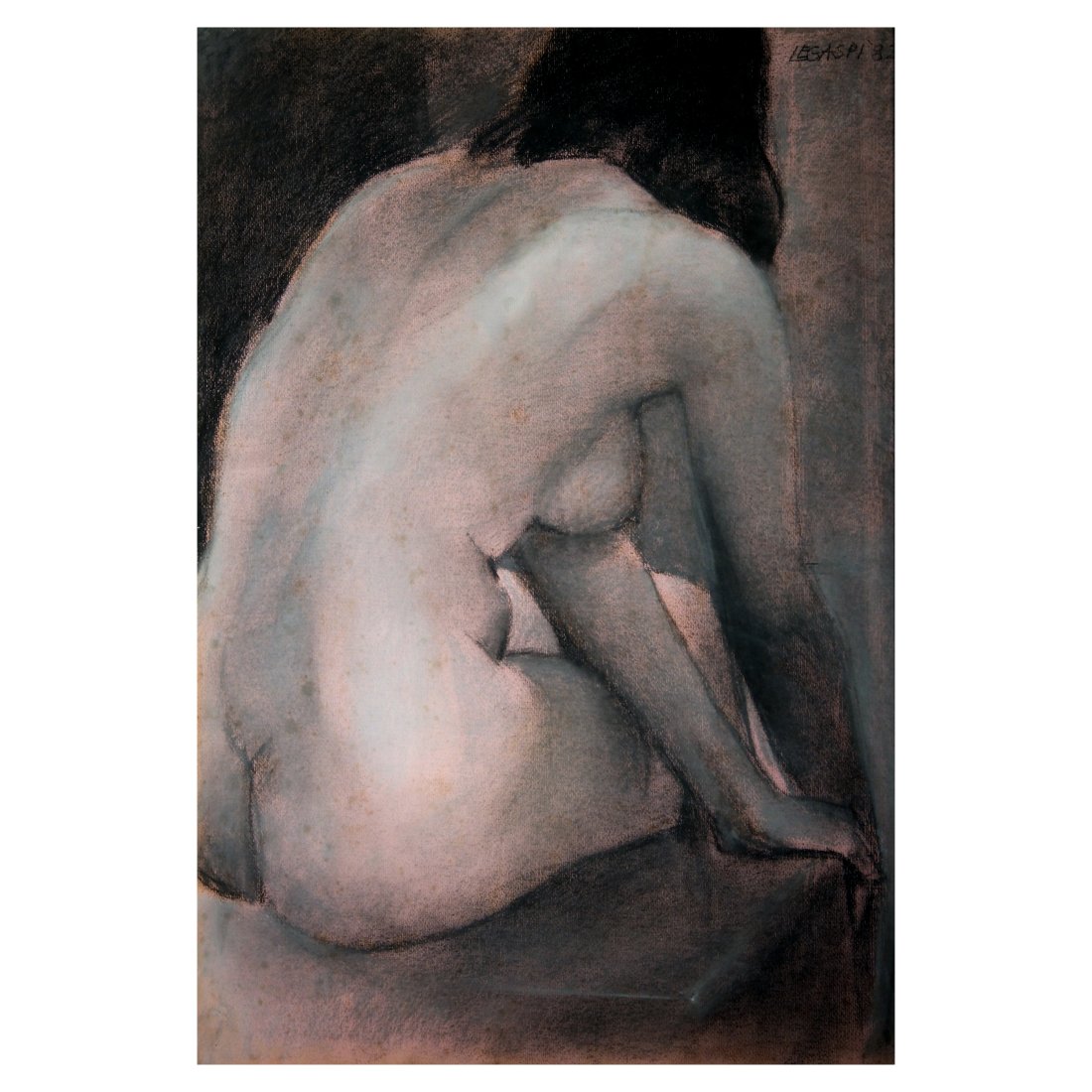 Cesar Legaspi (1917 - 1994): Nude signed and dated 1982 (upper right) pastel on paper 21 1/2" x 14 1/2" (55 cm x 37 cm)