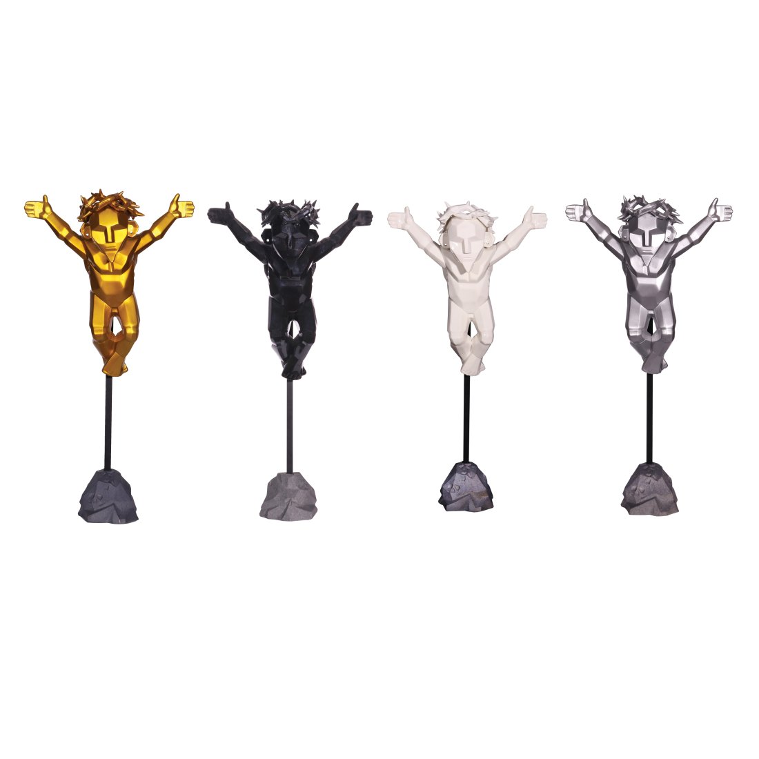 Ronald Ventura (b. 1973): PROPERTY FROM THE DON EUGENIO “GENY” LOPEZ JR. COLLECTION a.) Anito Kristoresin23 1/2" x 12" x 5"(60 cm x 30 cm x 13 cm) b.) Anito Kristoresin23 1/2" x 12" x 5"(60 cm x 30 cm x 13