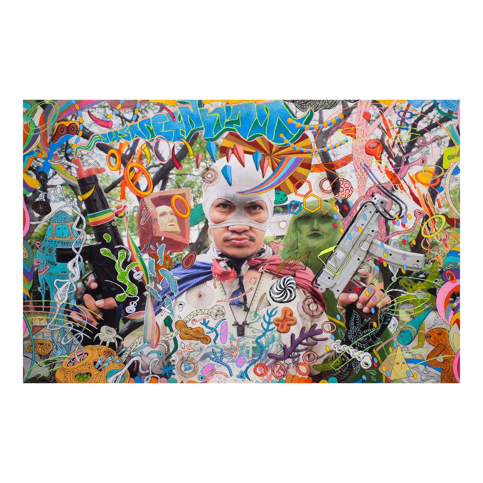 Dex Fernandez (b.1984): Vigilantesigned and dated 2011 (lower right)mixed media19" x 29" (48 cm x 74 cm)PROVENANCEThe Drawing Room