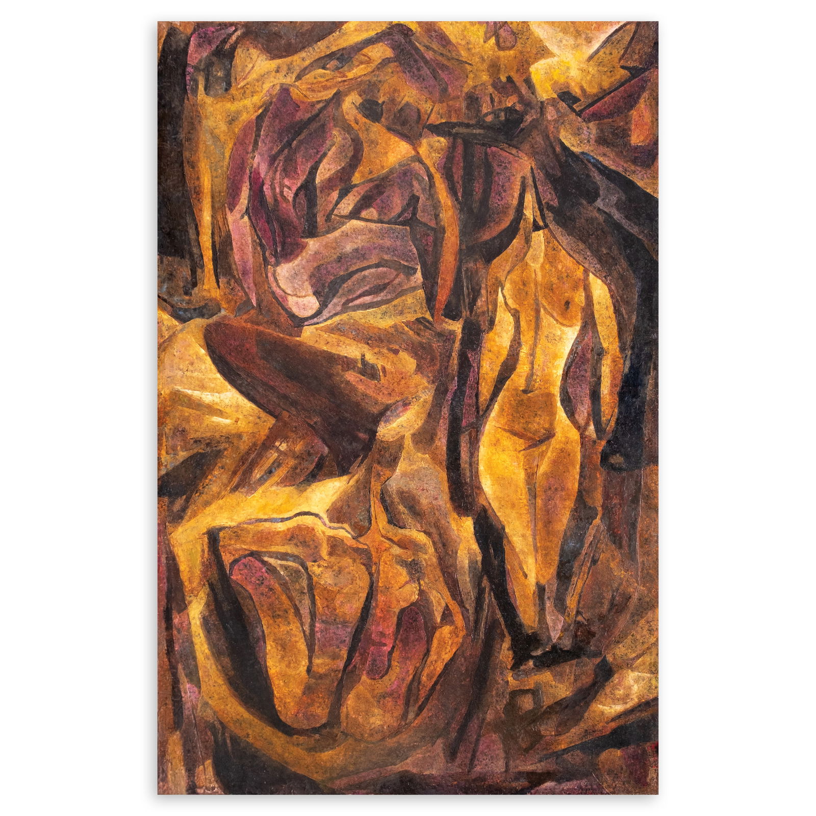 Cesar Legaspi (1917 - 1994) - Three Torsos: Three Torsossigned and dated 1969 (lower right)oil on masonite board48” x 32” (122 cm x 81 cm)PROVENANCE: Private collection, ManilaWRITE UPSolid Forms and Vibrant Colors Exemplar of Legas