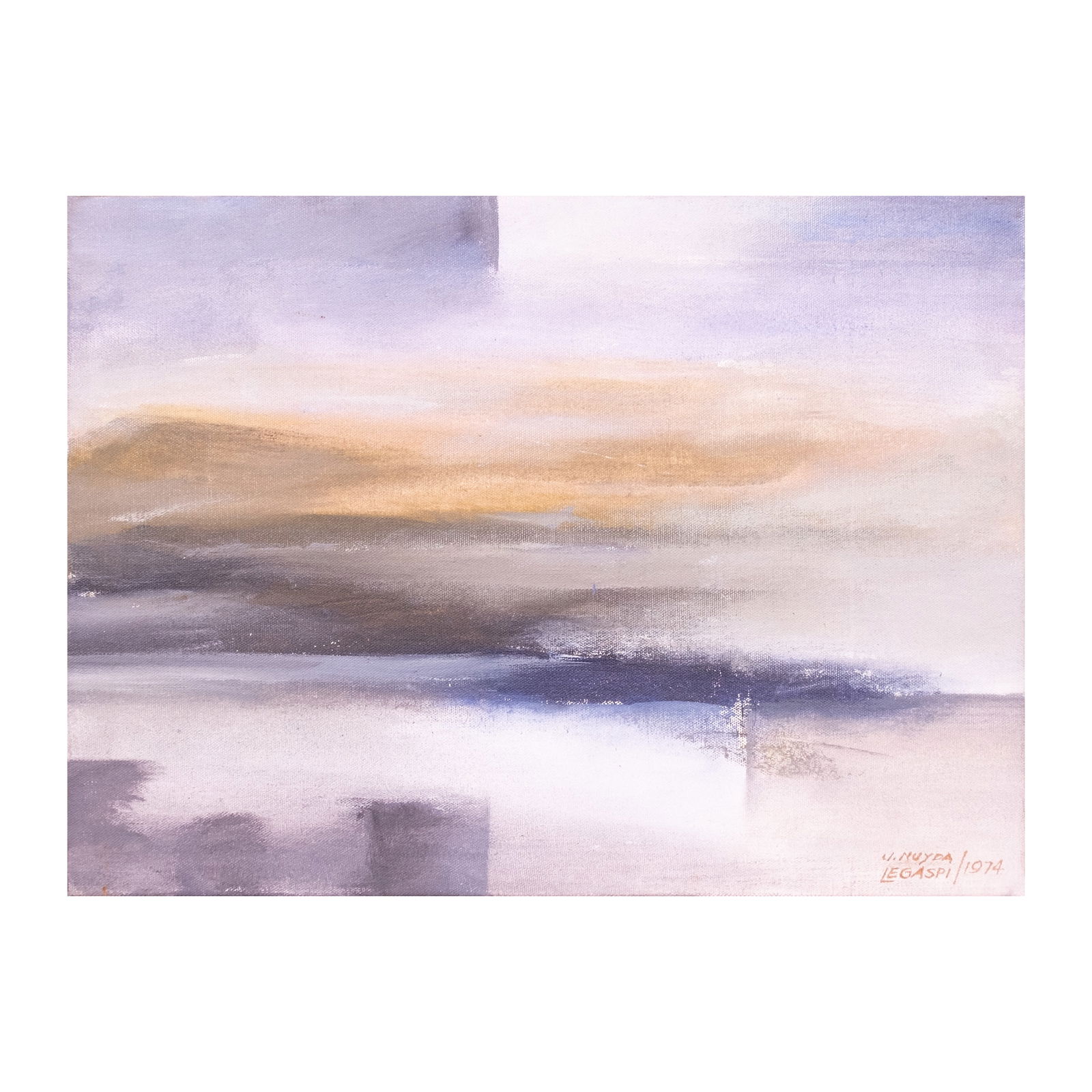 Justin Nuyda (1944 - 2022) Cesar Legaspi (1917 - 1994) Untitled: Untitledsigned and dated 1974 (lower right)oil on canvas 12” x 16” (30 cm x 41 cm) ProvenanceAcquired directly from the artist This untitled piece from 1974 is a fascinating fusion of