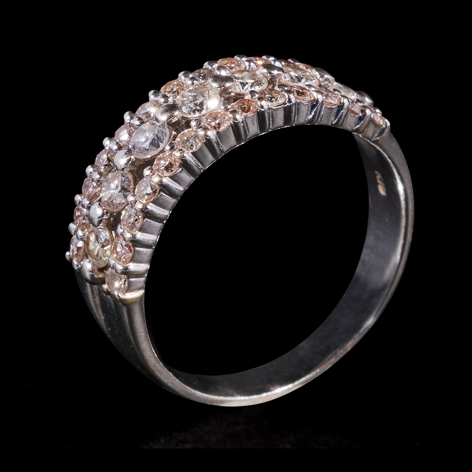 A Classic Three-row Diamond Ring (1 of 1)