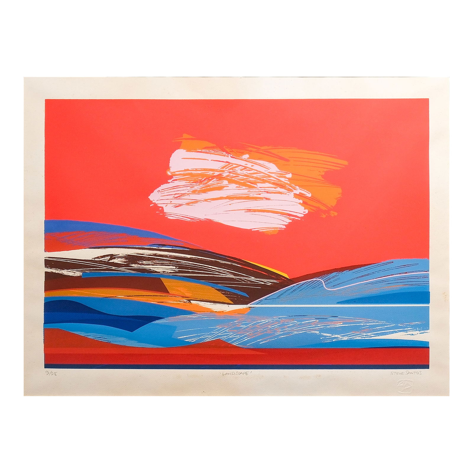Steve Santos (b. 1951): Landscape hand-signed (lower right) serigraph, 9/25 18 1/2” x 24” (47 cm x 61 cm)PROVENANCE: Art Prints Philippines