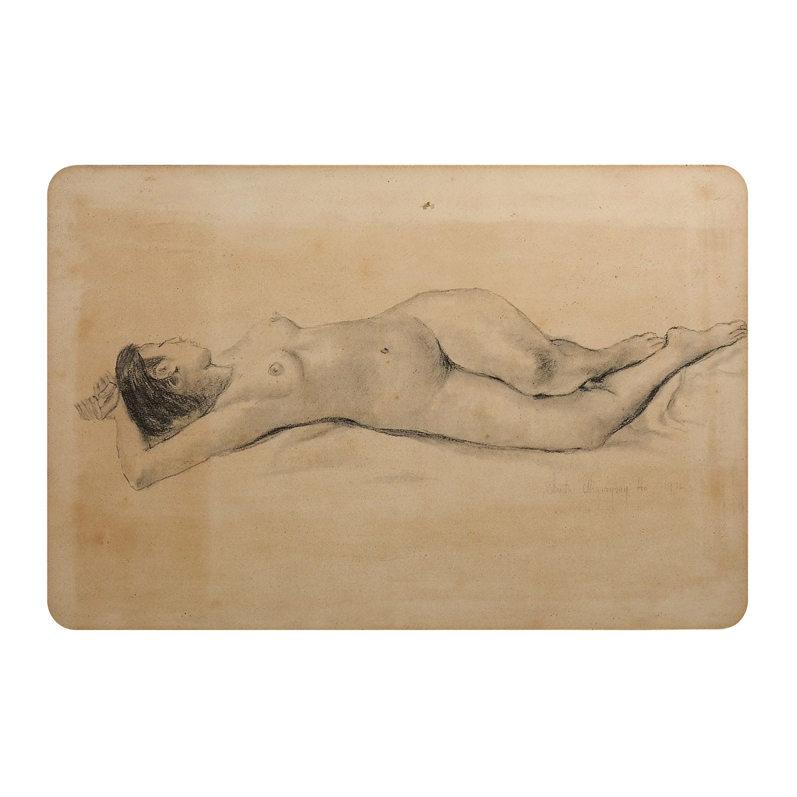 Anita Magsaysay-Ho (1914 - 2012): Nude hand-signed and dated 1974 (lower right) print 17 1/2” x 11 1/2” (44 cm x 29 cm)