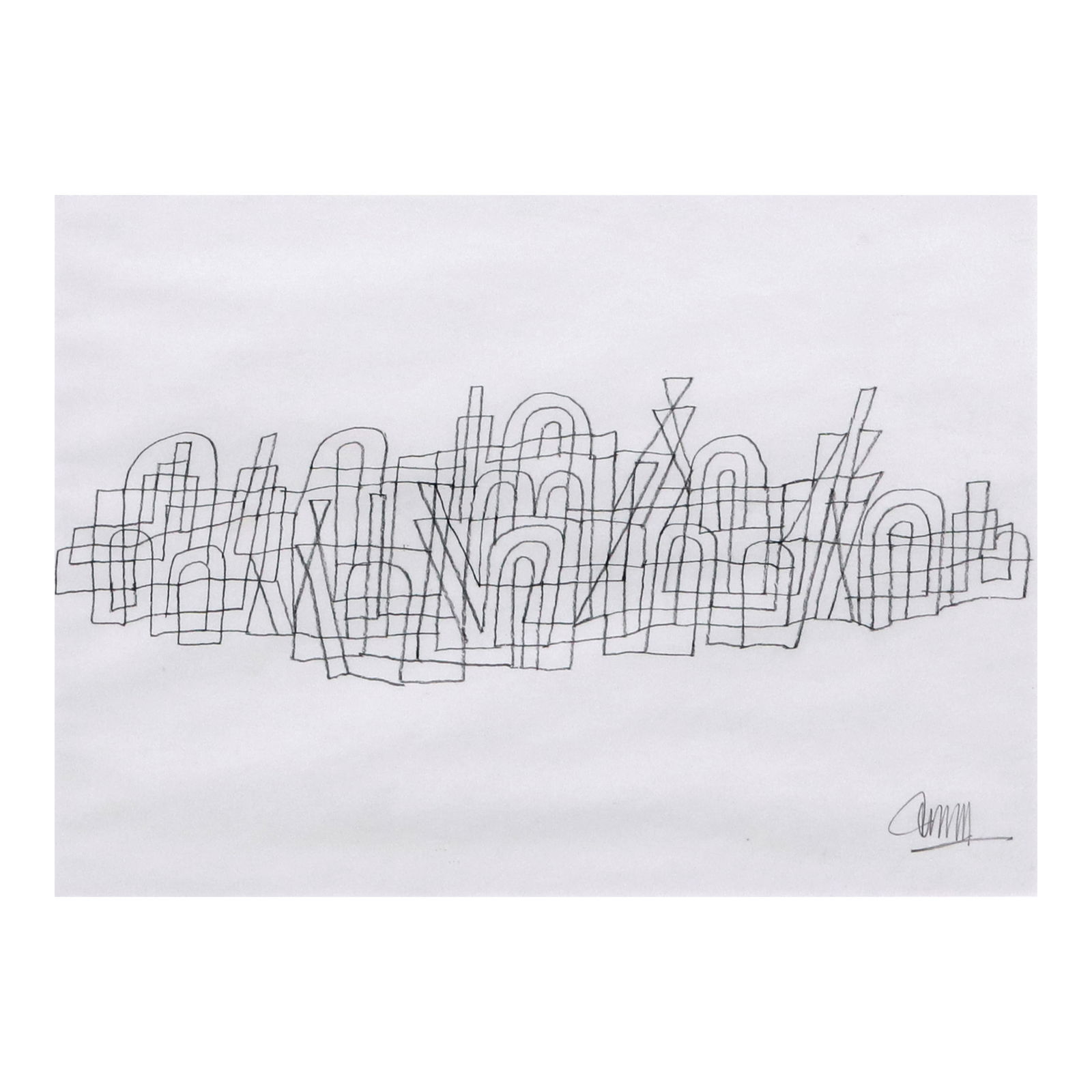 Arturo Luz (1926 - 2021): Imagination City No. 3signed (lower right)graphite on paper8” x 11” (20 cm x 28 cm)