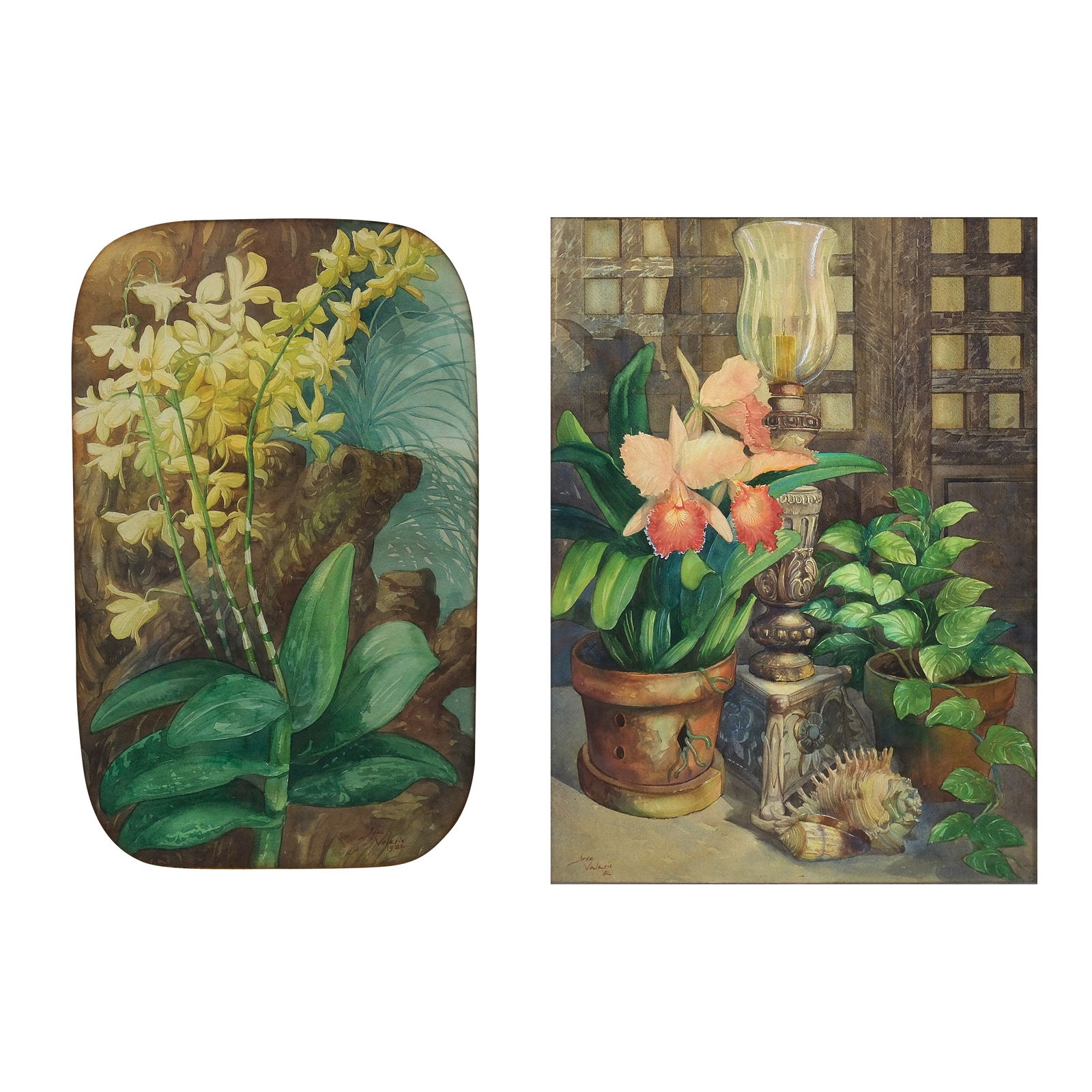 Two Artworks by Jose Valerio (b.1953) (1 of 1)