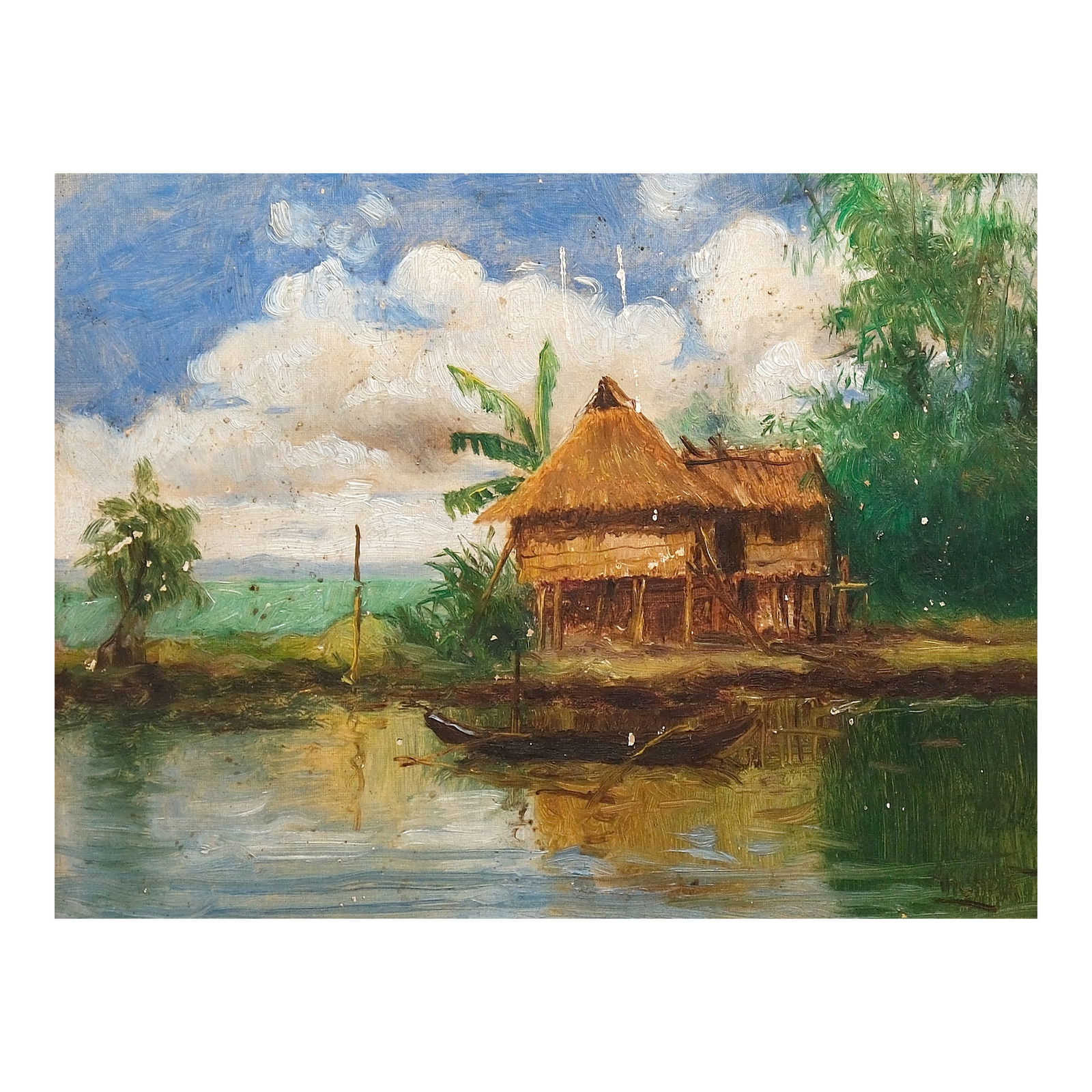 Isidro Ancheta (1882 - 1946): Untitledsigned (lower right)oil on board8 1/2” x 11 1/2” (22 cm x 29 cm)