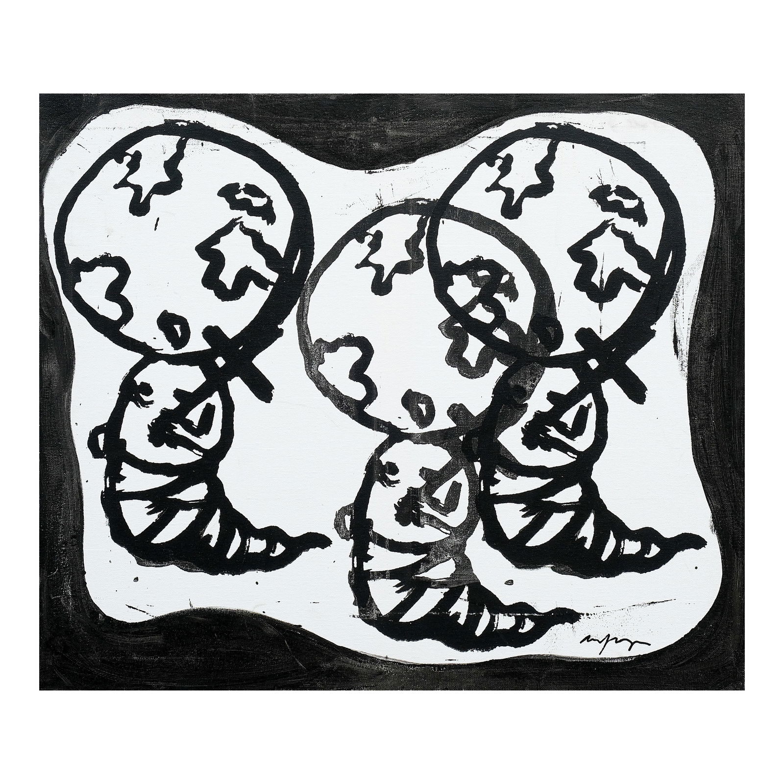 Manuel Ocampo (b. 1965): Untitledsigned (lower right)acrylic on canvas22” x 26” (56 cm x 66 cm)