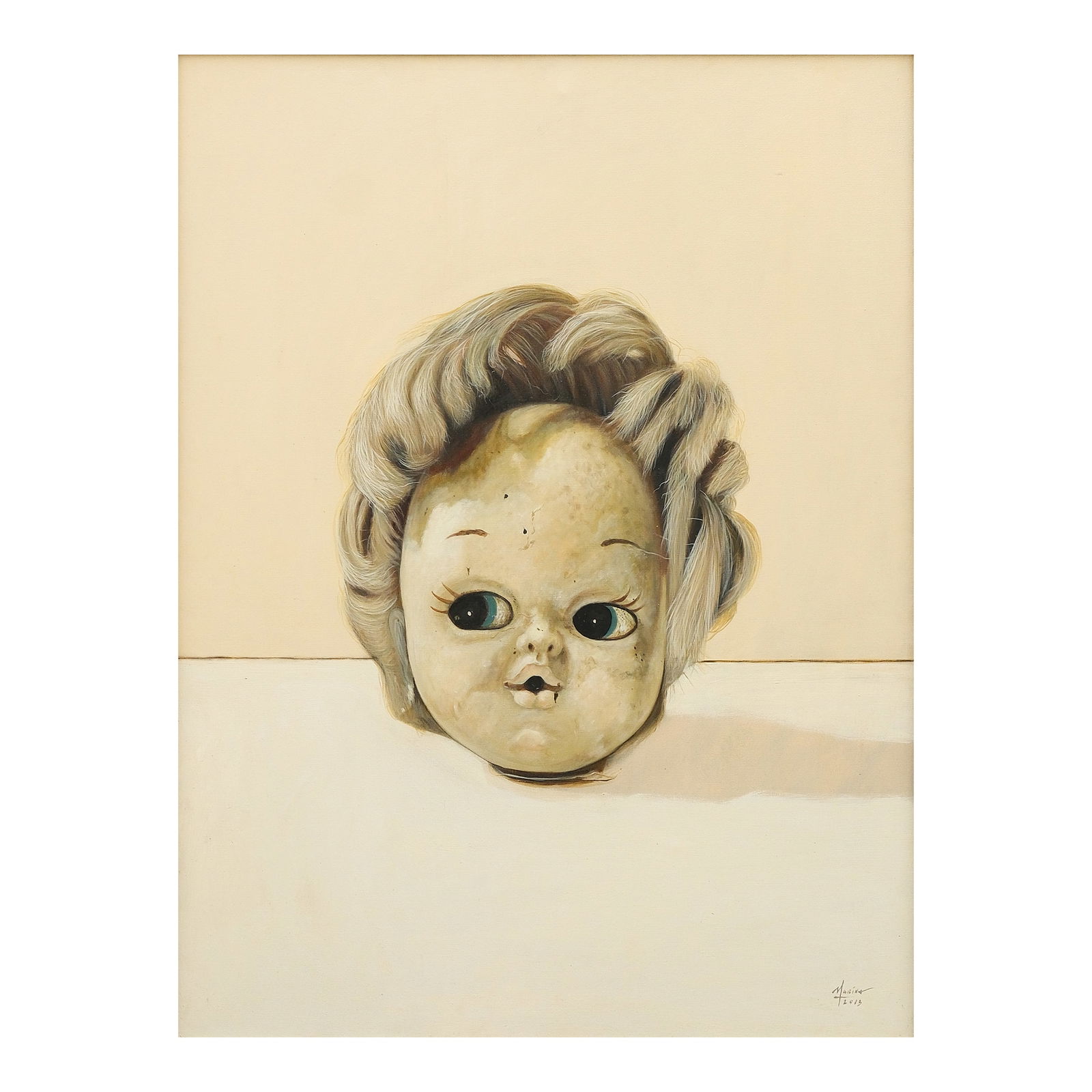 Marina Cruz (b.1982): Amorsigned and dated 2013 (lower right)oil on canvas40” x 30” (102 cm x 76 cm)PROVENANCE:ArtInformal Marina Cruz’s Amor, like many of her works, transforms her usual everyday subject