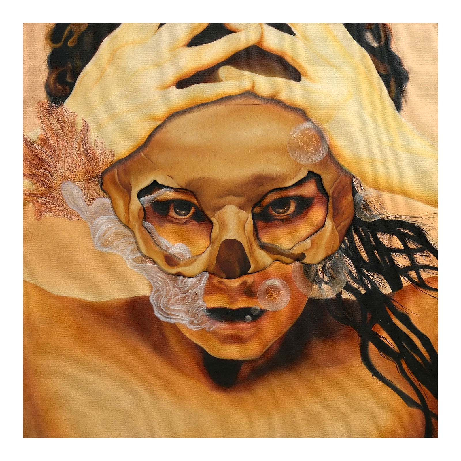 Kim Hamilton Sulit (b. 1990): Fill My Life with the Color of Chaossigned and dated 2012 (lower right)oil on canvas24” x 24” (61 cm x 61 cm)