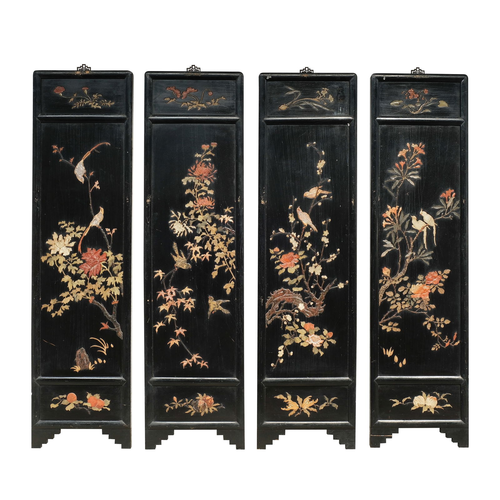 A Set of Oriental Four Seasons Wall- Hung Panels (1 of 1)