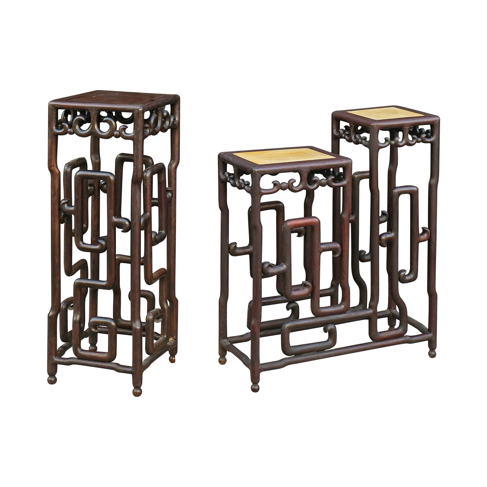 Two Qing Dynasty Oriental Pedestals (1 of 1)