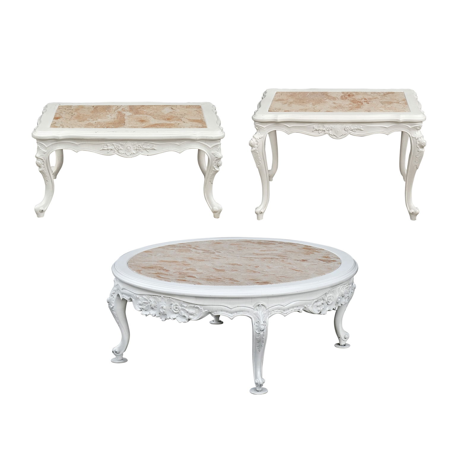 Three Marble Top Center Tables (1 of 1)
