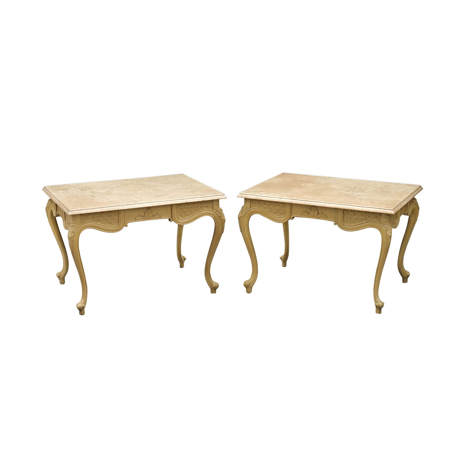 A Pair of Marble Top Side Tables (1 of 1)