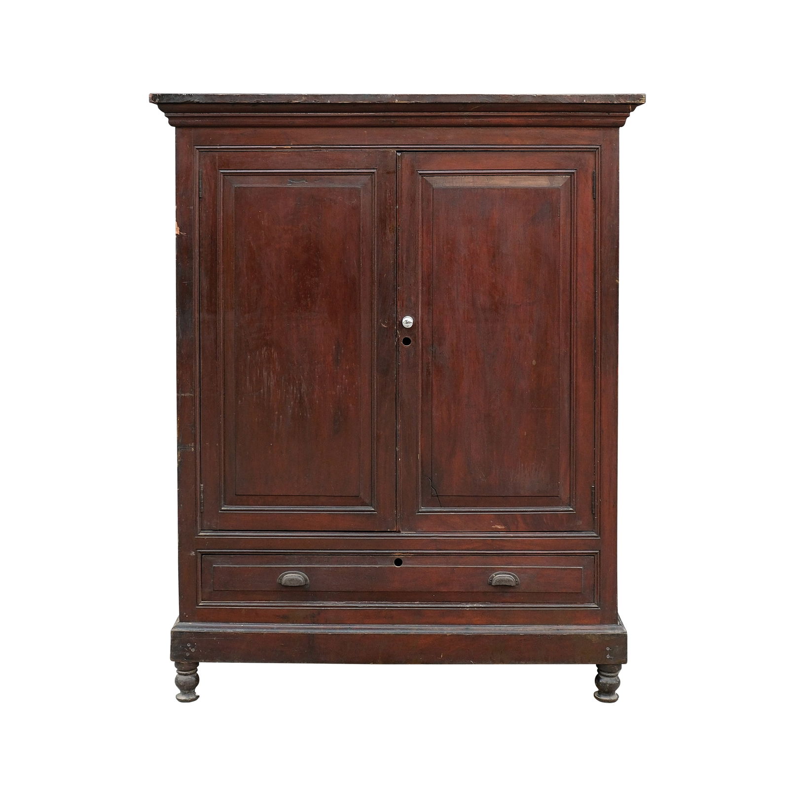 An Early 1900’s Oversized Comoda: PROPERTY OF A DISTINGUISHED LADY narraH: 62 3/4” (159 cm)L: 50” (127 cm)W: 21” (53 cm)