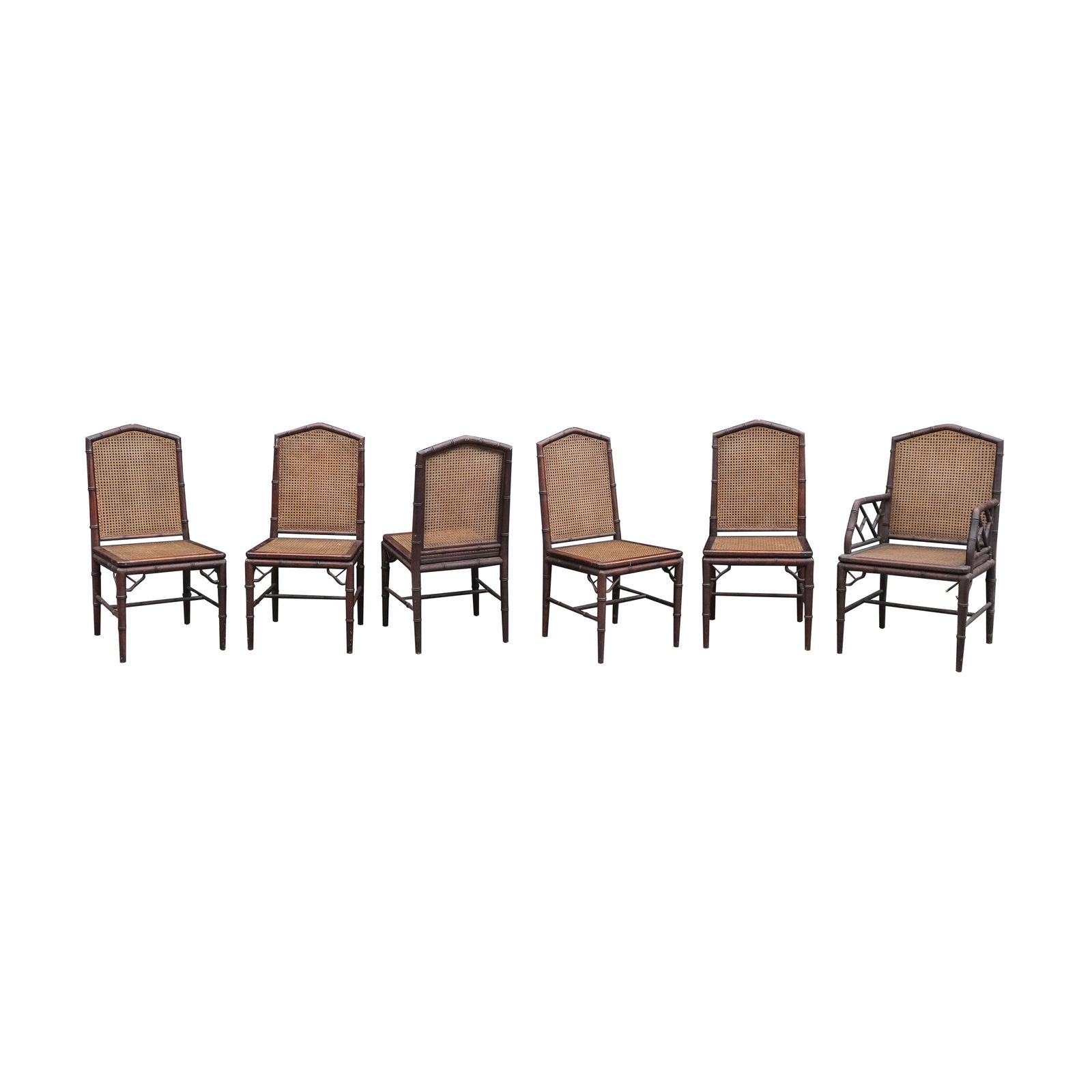Six Oriental Inspired Dining Chairs (1 of 1)