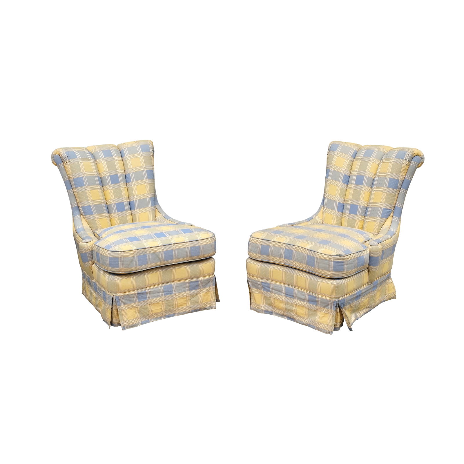 A Pair of Accent Chairs: PROPERTY OF A DISTINGUISHED LADY H: 36” (91 cm) L: 29” (74 cm) W: 30” (76 cm)