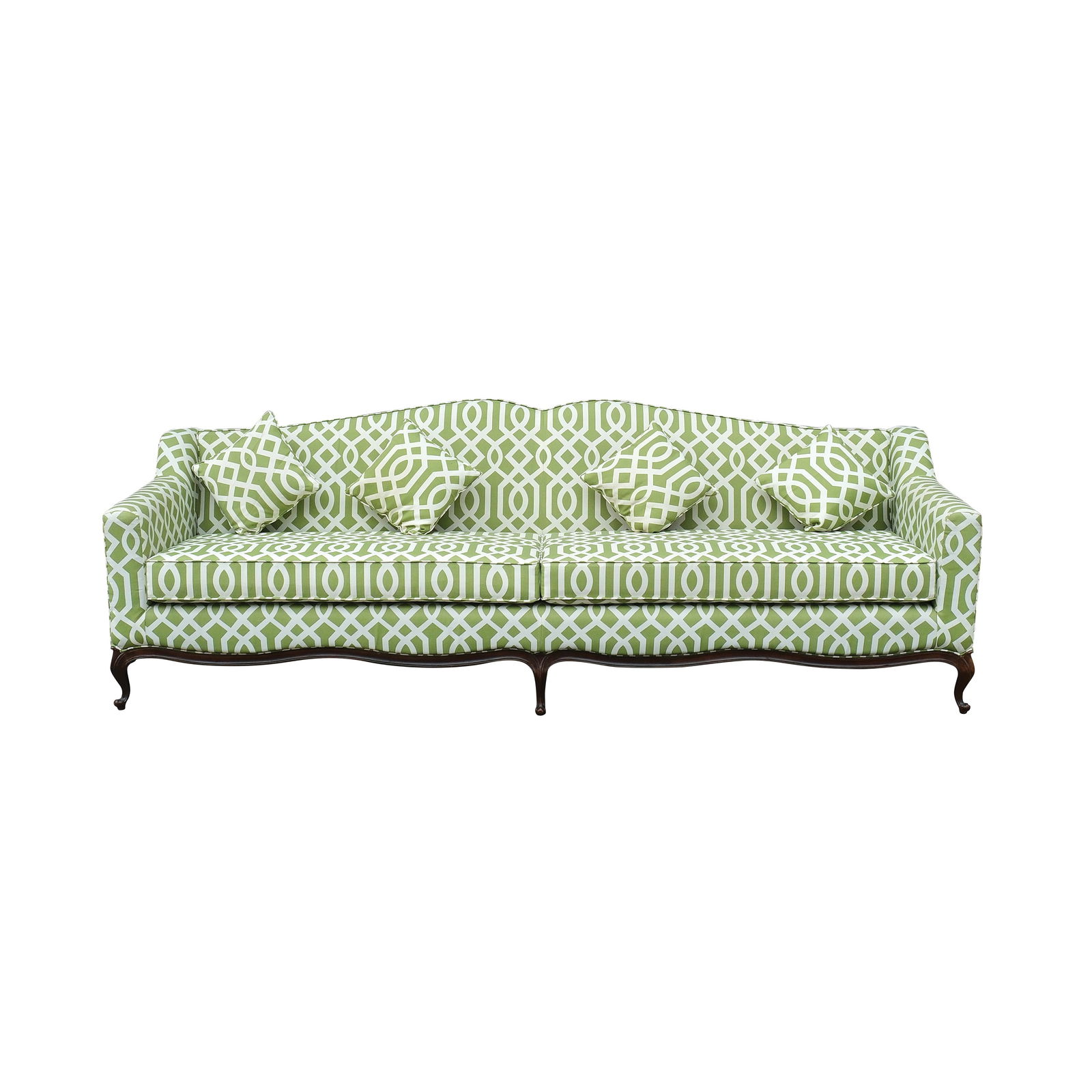 A Circa 1920’s Six Seater Sofa: PROPERTY OF A DISTINGUISHED LADY narraH: 35” (89 cm)L: 109” (277 cm)W: 31” (79 cm)