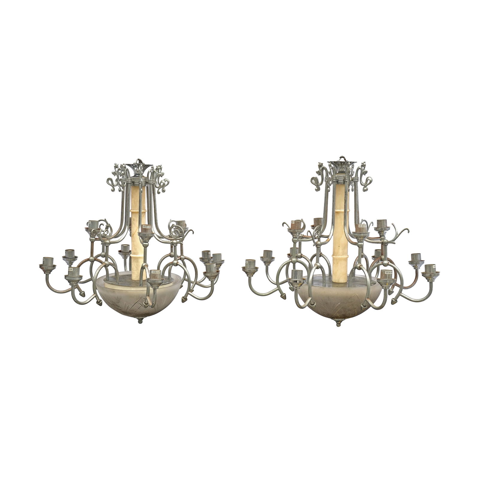 A Pair of Circa 1970’s Eight Light Chandeliers (1 of 1)