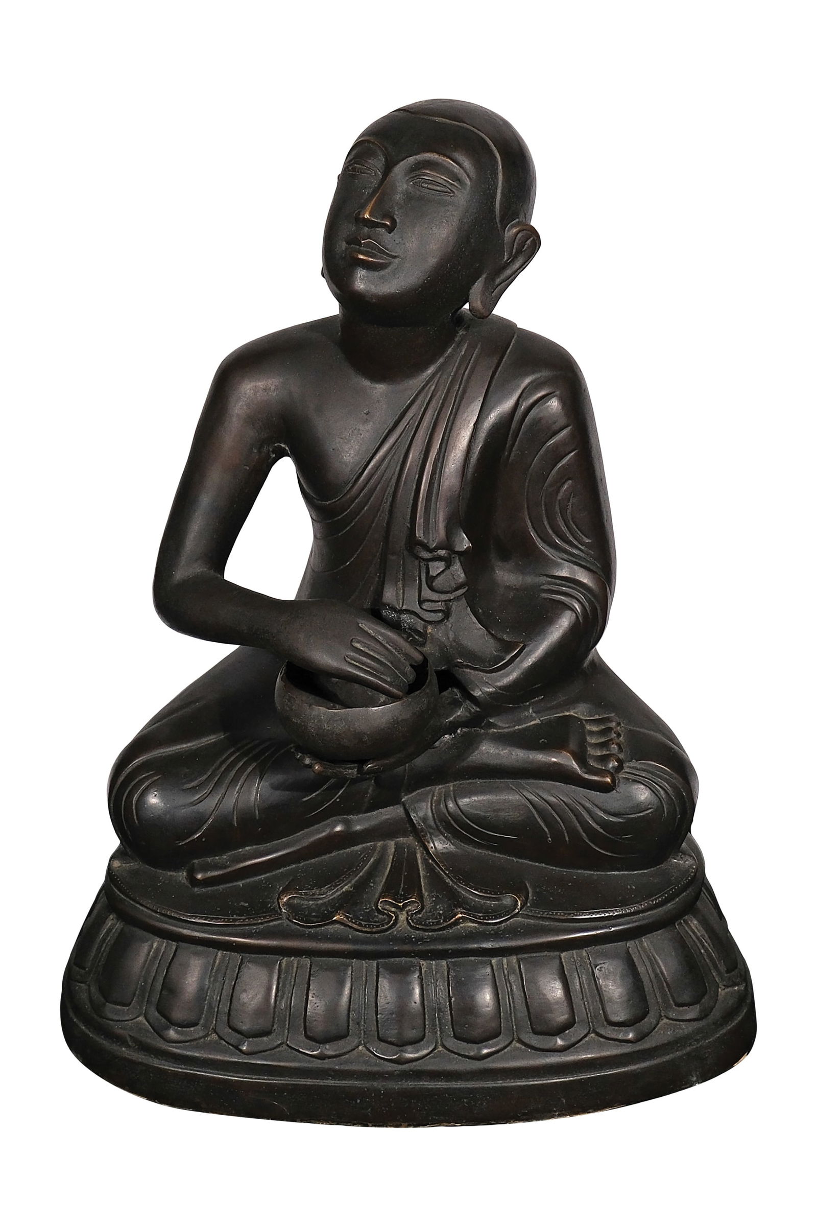 Mid 20th Century Statuette of a Seated Monk (1 of 1)