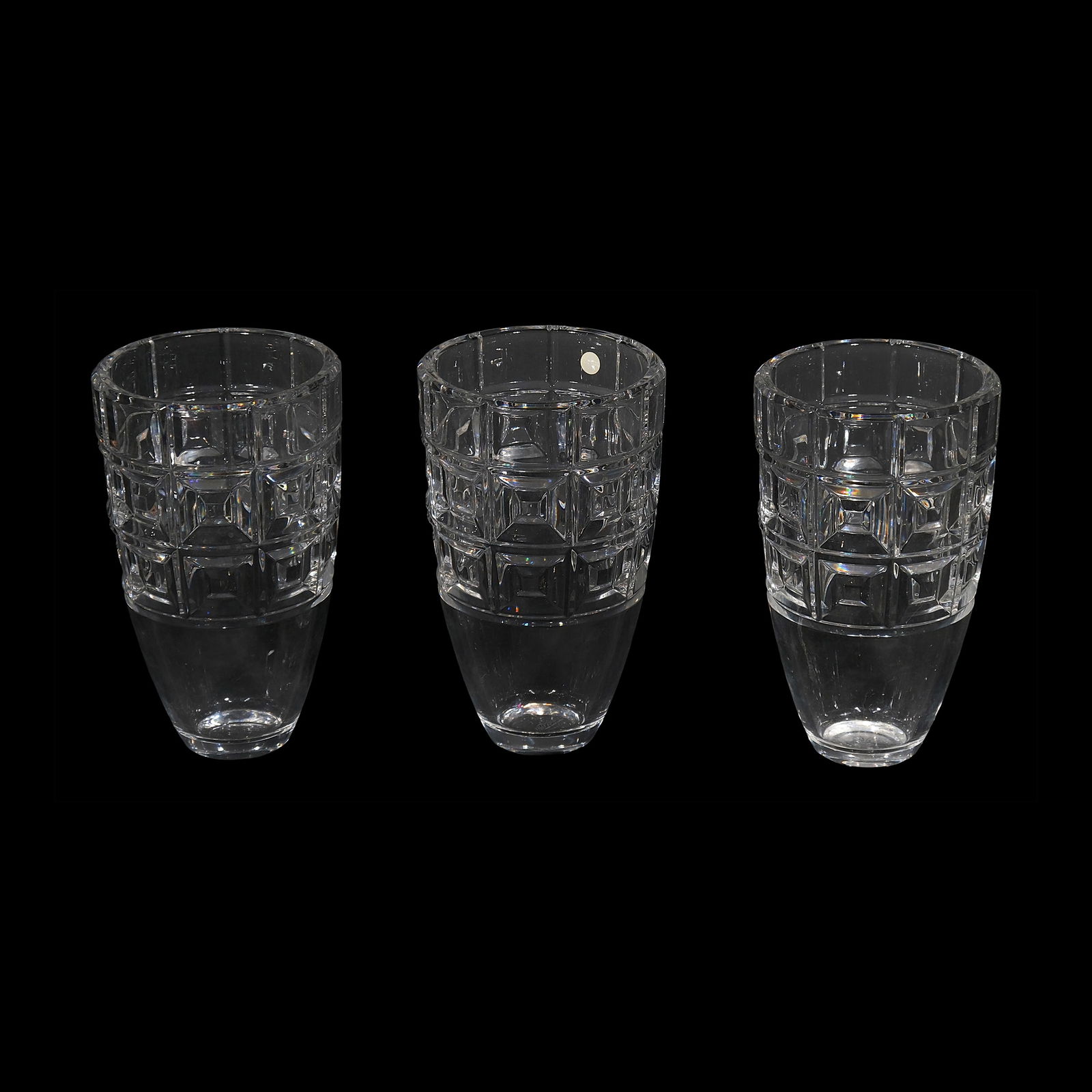 Three Large Domus Crystal Vases (1 of 1)