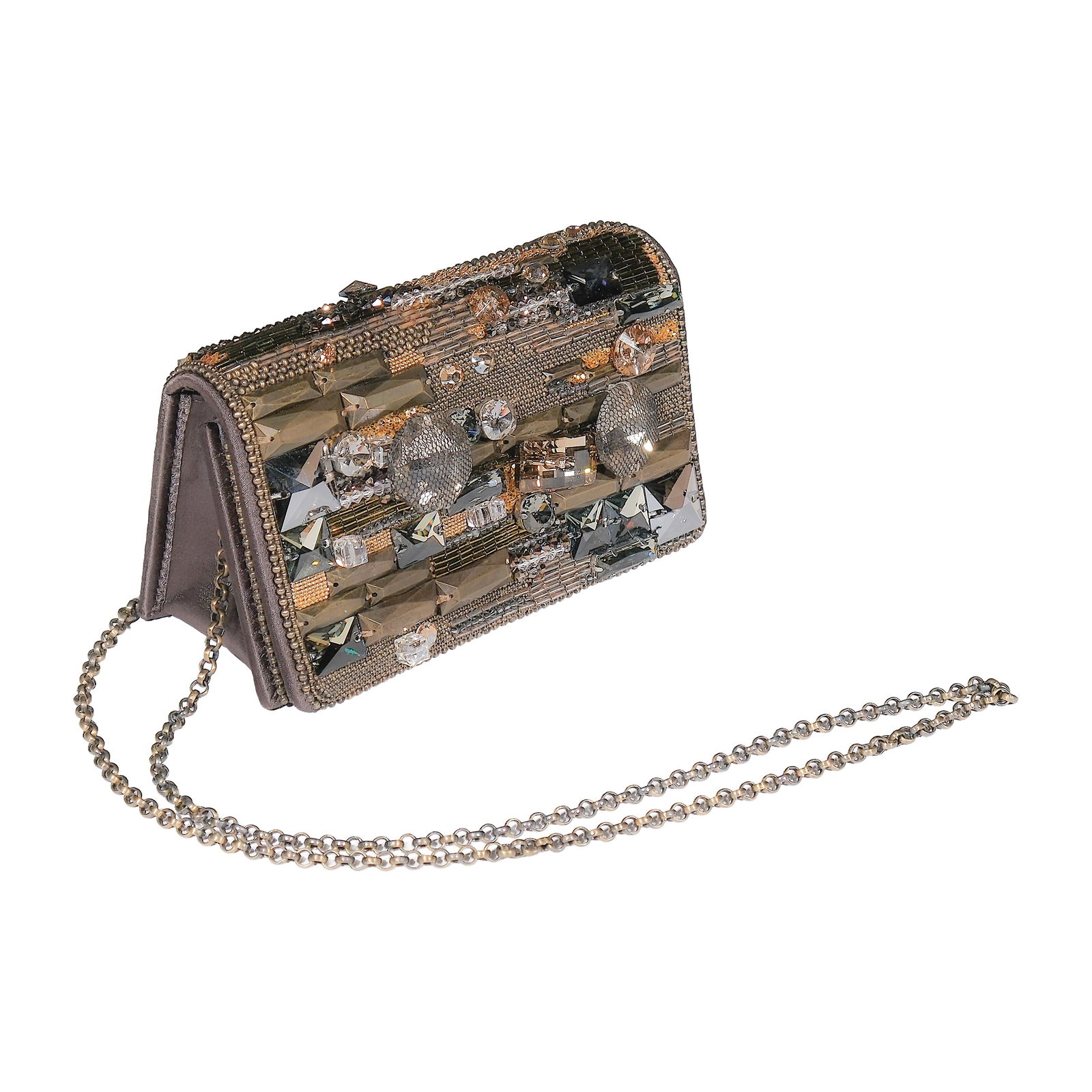 Bag Clutch; Beads Sequins Crystal metal alloy suede satin Be Avaldes (1 of 1)