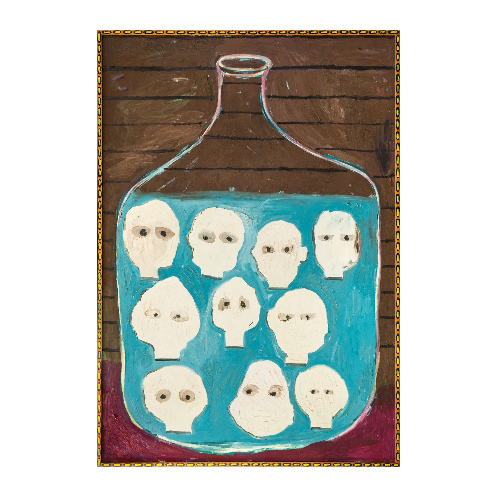 Pow Martinez (b. 1983): Picklessigned and dated 2014 (verso)oil on canvas72" x 49" (182 cm x 124 cm)Accompanied by a certificate issued by Pablo Galleries and signed by the artist confirming the authenticity of this lot One