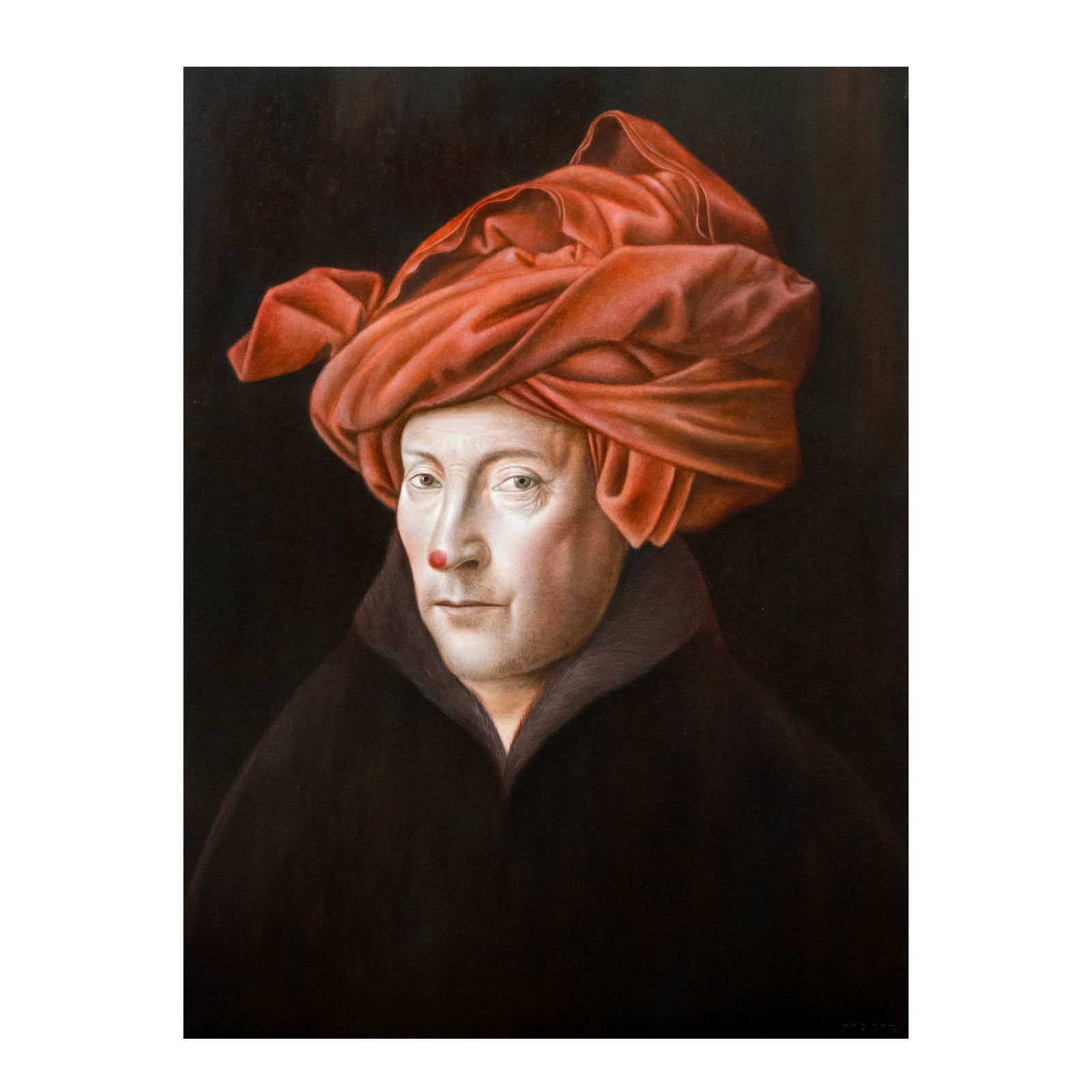 Joel Chavez (b. 1991): Untitledsigned and dated 2015 (lower right)oil on canvas48" x 36" (122 cm x 91 cm) Combining classical Renaissance-style portraiture with elements of irony and subversion, Joel Chavez's 2015 artwork h