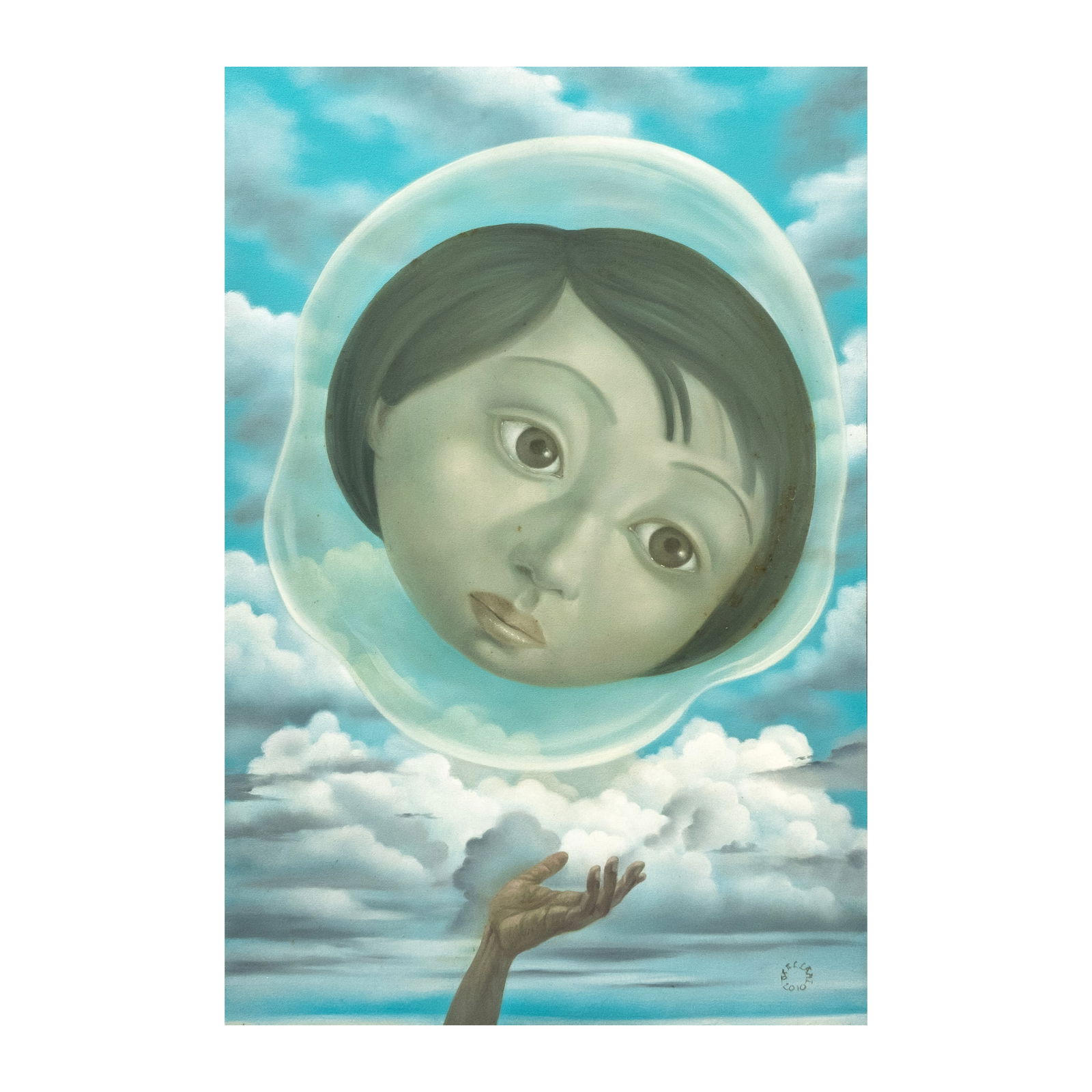 Joy Mallari (b. 1966): Gunitasigned and dated 2010 (lower right)oil and acrylic on canvas36" x 24" (91 cm x 61 cm) PROVENANCEGallery Indigo Delving into the themes of memory, recollection, or remembrance, Joy