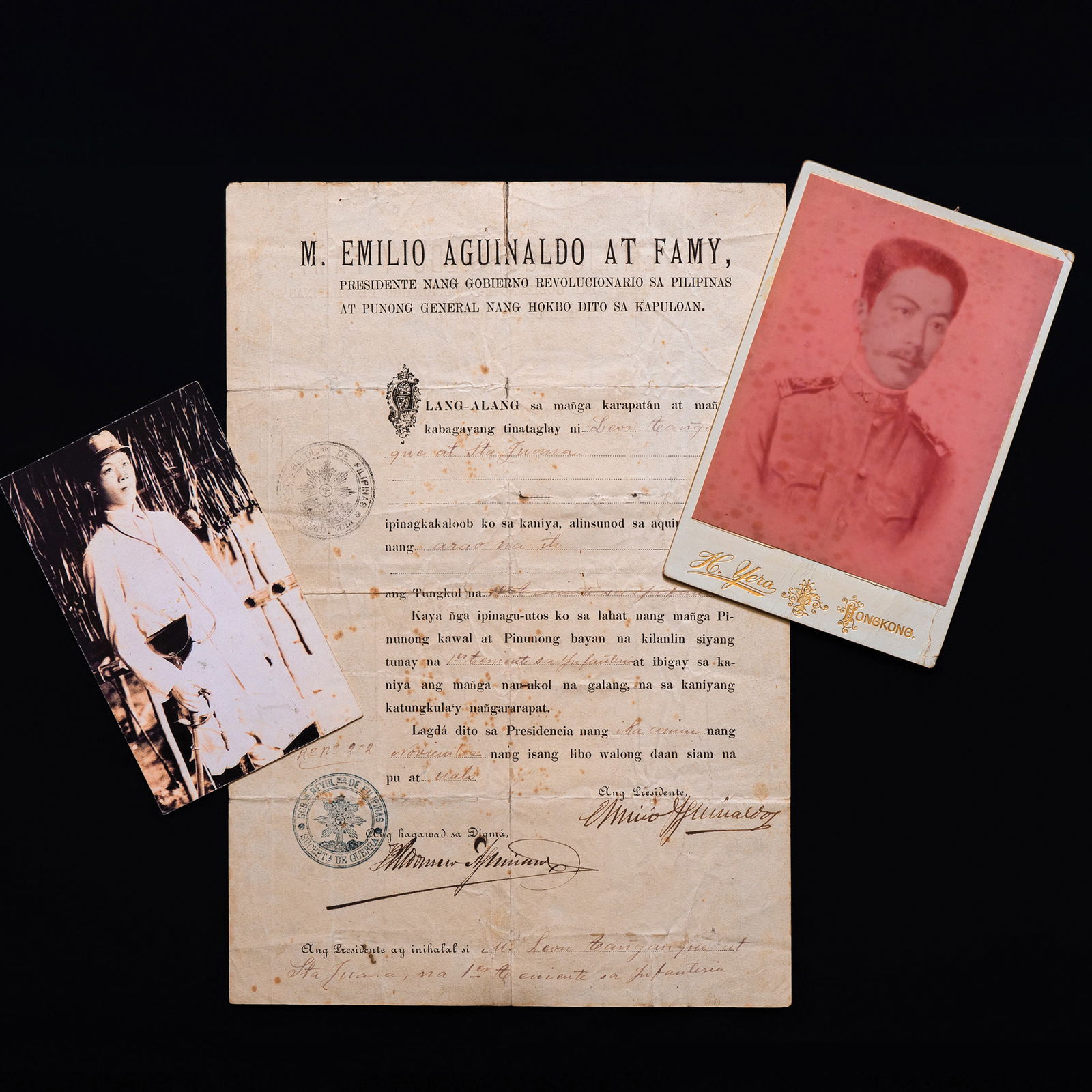 Aguinaldo Picture Mailing Cards and Signed Appointment Paper (1 of 1)