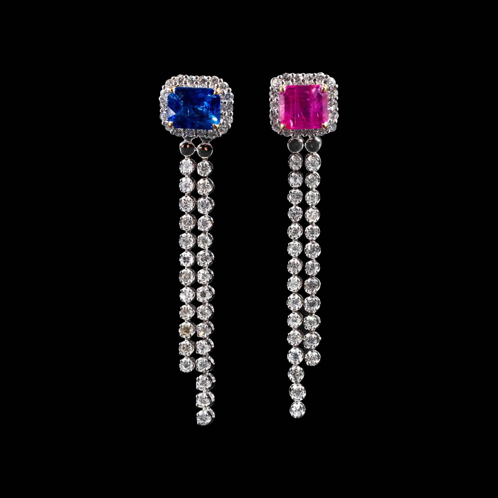 Sapphire and Diamond Earrings in 18k (1 of 1)