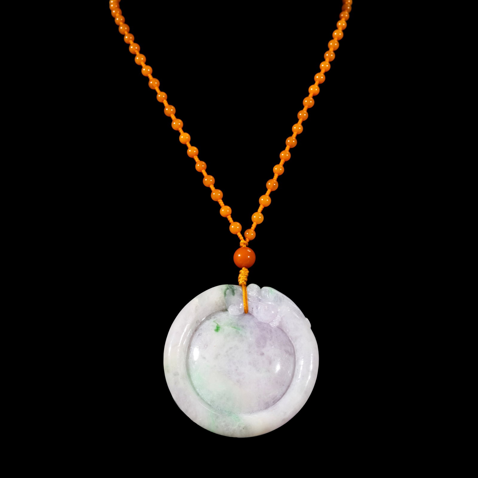 Jade Disc Pendant Necklace (1 of 1)