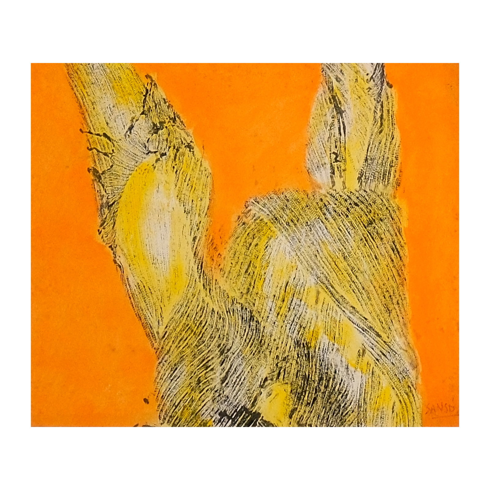 Juvenal Sansó (1929 - 2025): Lingering Upon Momentssigned (lower right)ca.2000’sacrylic on paper6 3/4” x 7 3/4” (17 cm x 20 cm)Accompanied by a certificate issued by Fundacion Sansó confirmingthe authenti