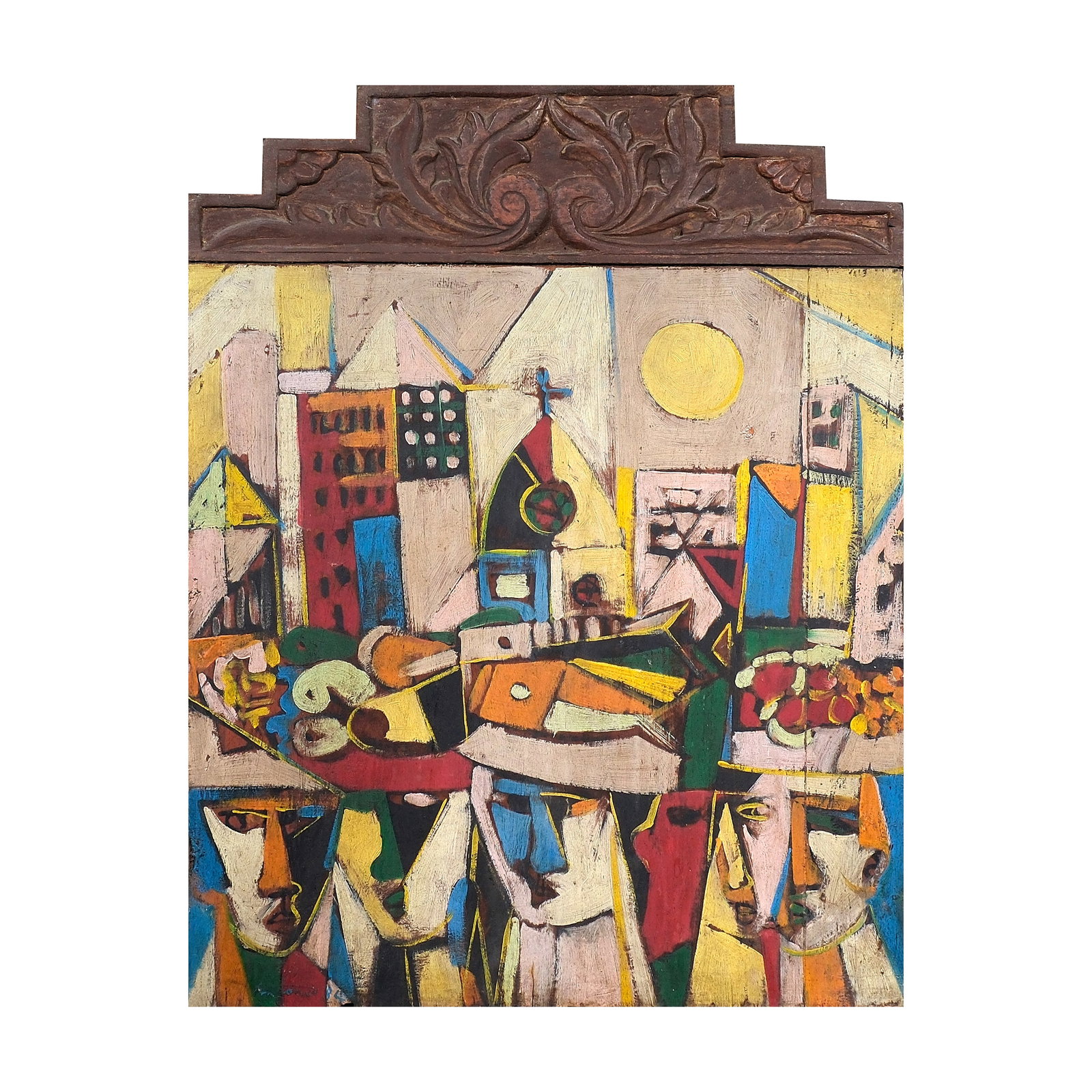 Angelito Antonio (1939 - 2025): Vendorssigned and dated 1984 (lower left)oil on woodoverall:26 1/2” x 20 1/2” (67 cm x 52 cm)artwork:21 1/4” x 20 1/2” (54 cm x 52 cm)Accompanied by a certificate issued by Ar